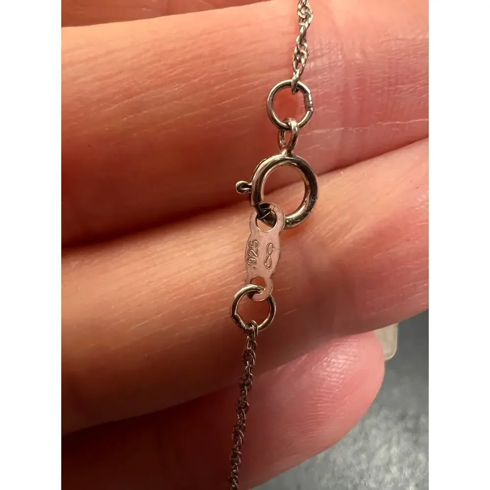 NEW amethyst and brown zircon halo pendant in sterling silver with vintage chain